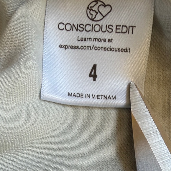 Express Conscious Edit Flared Denim Midi Skirt Panel Seam A-Line Size 4 - Picture 4 of 10